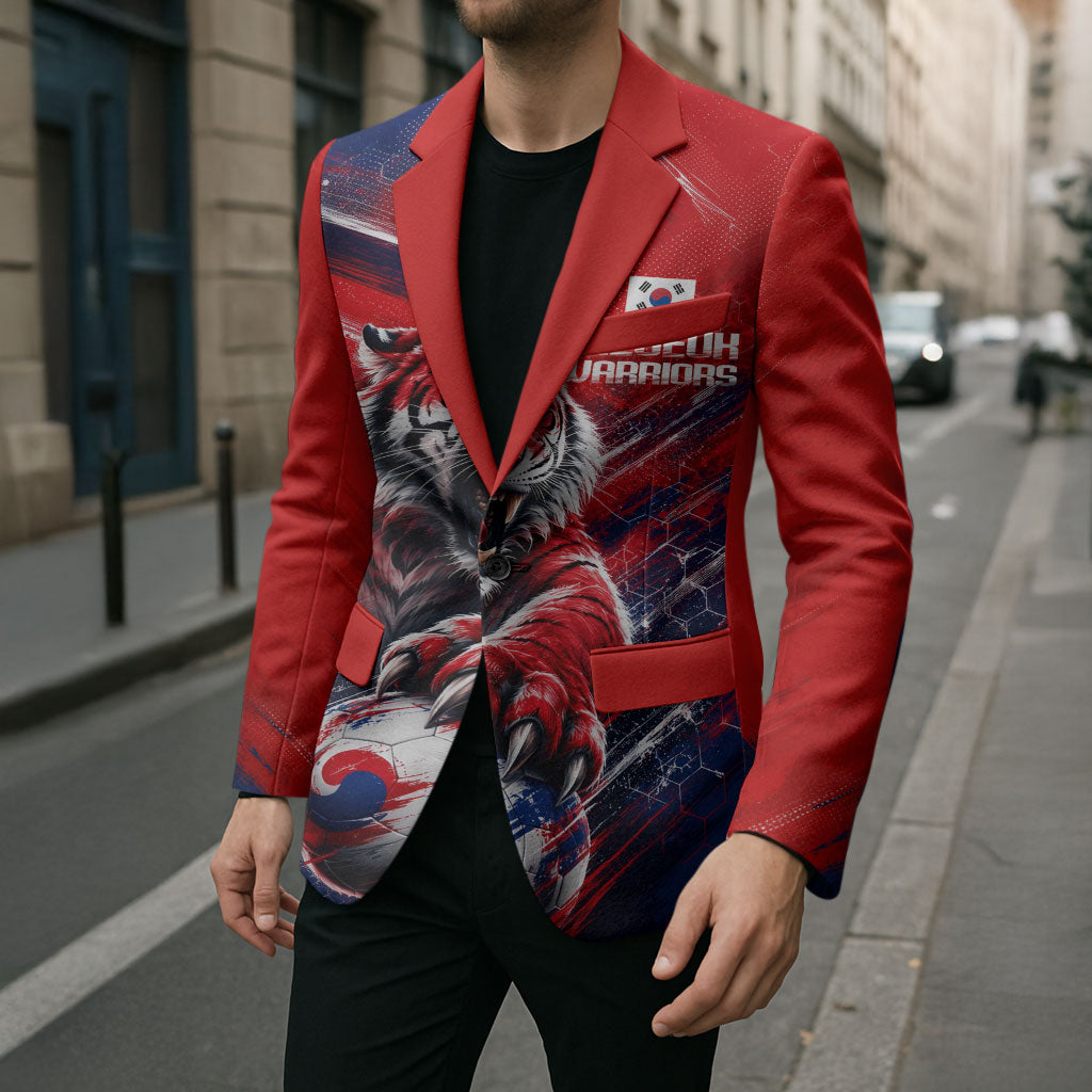 Personalized Taegeuk Warriors Korean Tiger Football Blazer South Korean Tiger Soccer Ball Flag