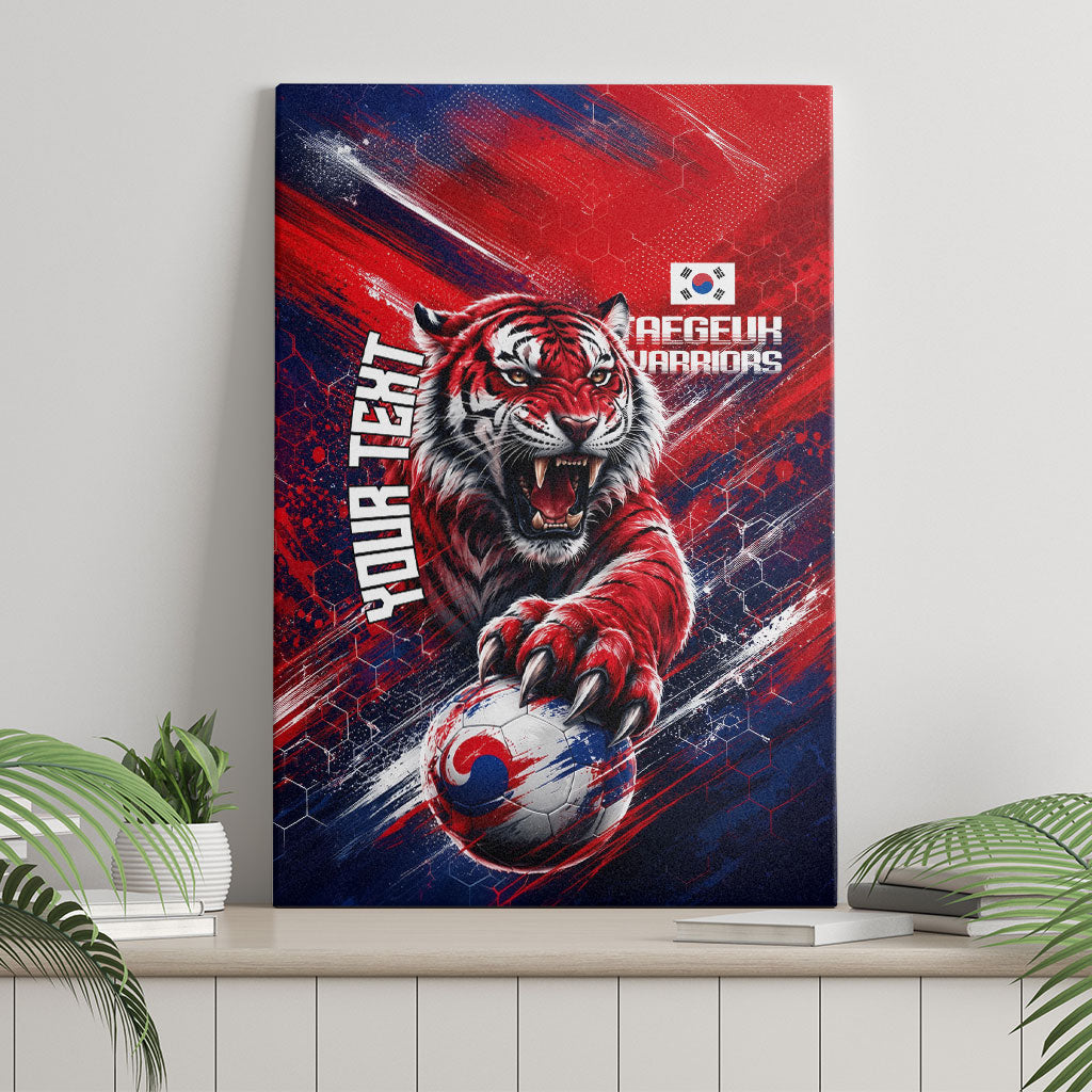 Personalized Taegeuk Warriors Korean Tiger Football Canvas Wall Art South Korean Tiger Soccer Ball Flag