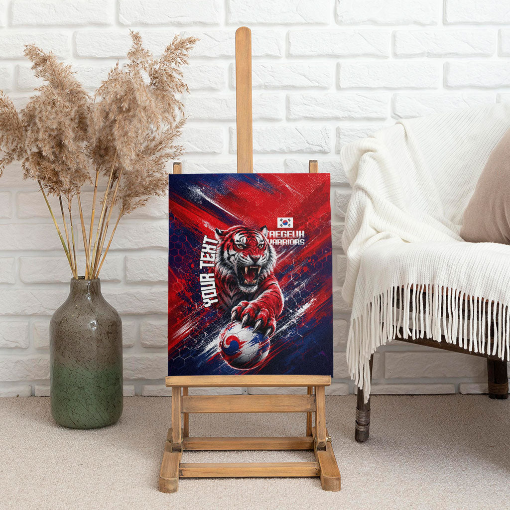Personalized Taegeuk Warriors Korean Tiger Football Canvas Wall Art South Korean Tiger Soccer Ball Flag