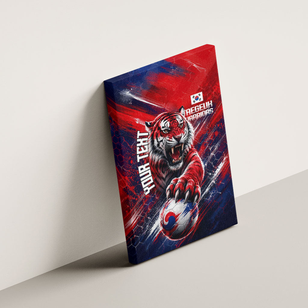 Personalized Taegeuk Warriors Korean Tiger Football Canvas Wall Art South Korean Tiger Soccer Ball Flag