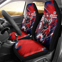 Personalized Taegeuk Warriors Korean Tiger Football Car Seat Cover South Korean Tiger Soccer Ball Flag