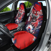 Personalized Taegeuk Warriors Korean Tiger Football Car Seat Cover South Korean Tiger Soccer Ball Flag