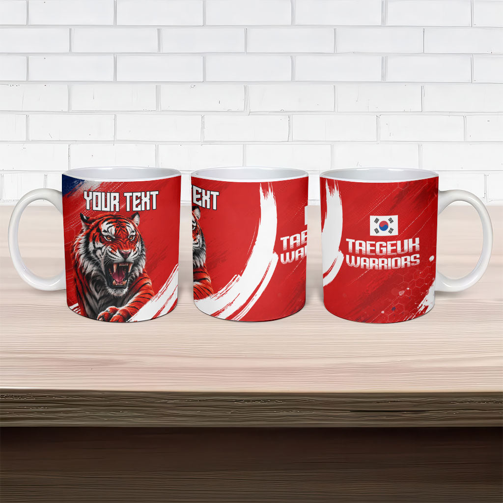 Personalized Taegeuk Warriors Korean Tiger Football Ceramic Mug South Korean Tiger Soccer Ball Flag