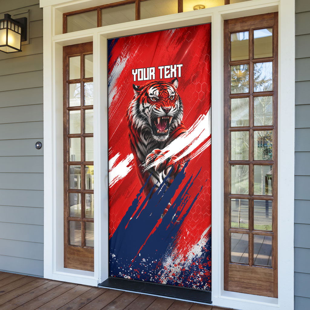 Personalized Taegeuk Warriors Korean Tiger Football Door Cover South Korean Tiger Soccer Ball Flag