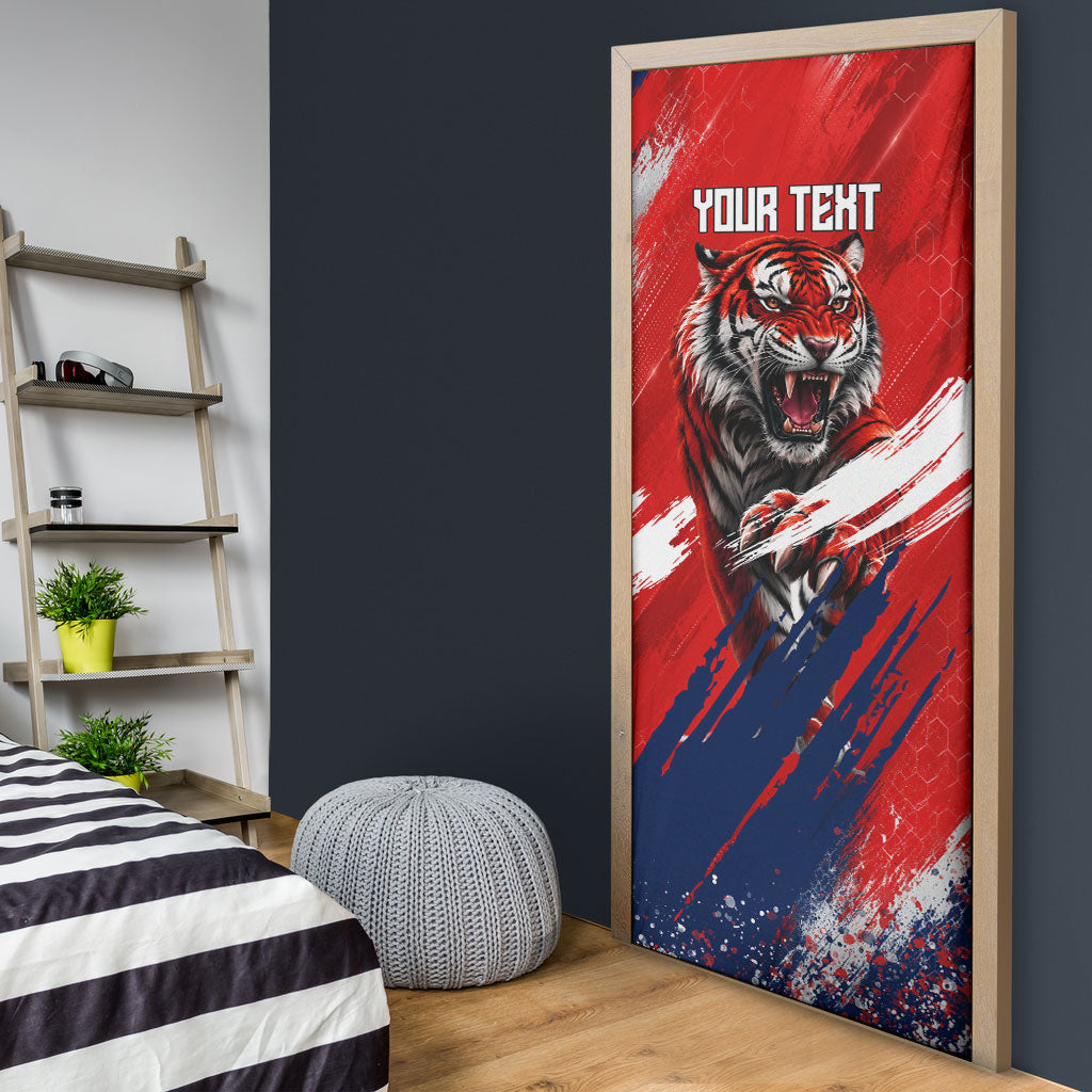 Personalized Taegeuk Warriors Korean Tiger Football Door Cover South Korean Tiger Soccer Ball Flag