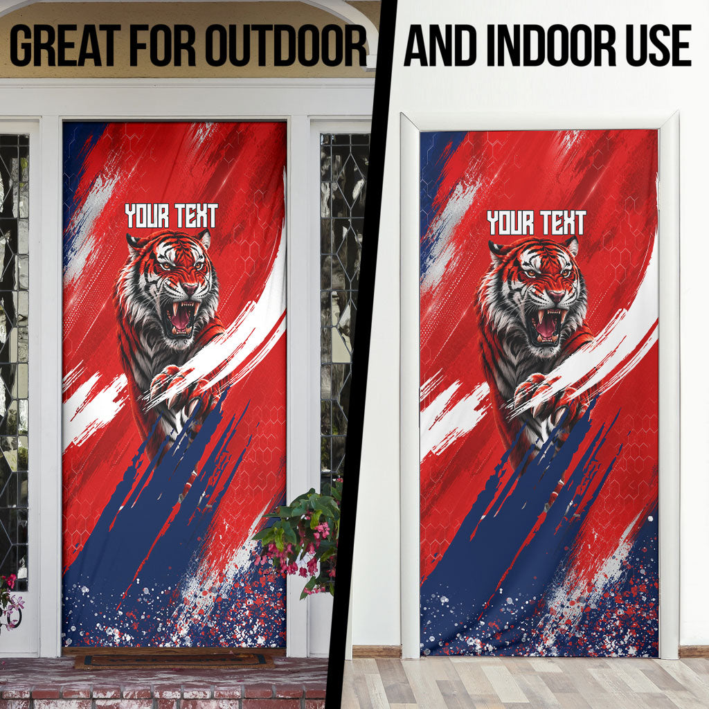 Personalized Taegeuk Warriors Korean Tiger Football Door Cover South Korean Tiger Soccer Ball Flag