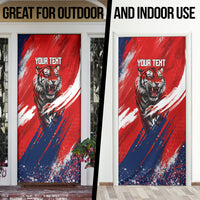 Personalized Taegeuk Warriors Korean Tiger Football Door Cover South Korean Tiger Soccer Ball Flag