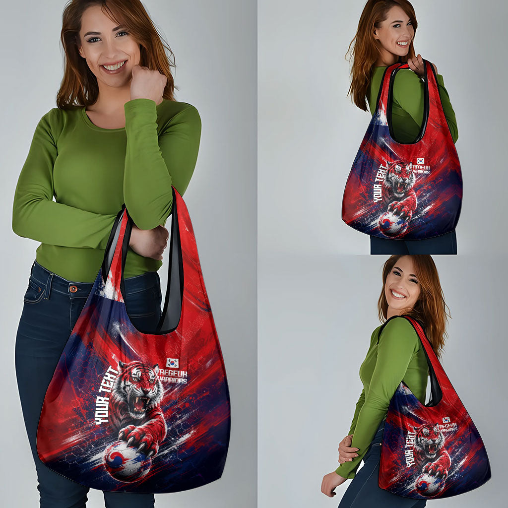Personalized Taegeuk Warriors Korean Tiger Football Grocery Bag South Korean Tiger Soccer Ball Flag