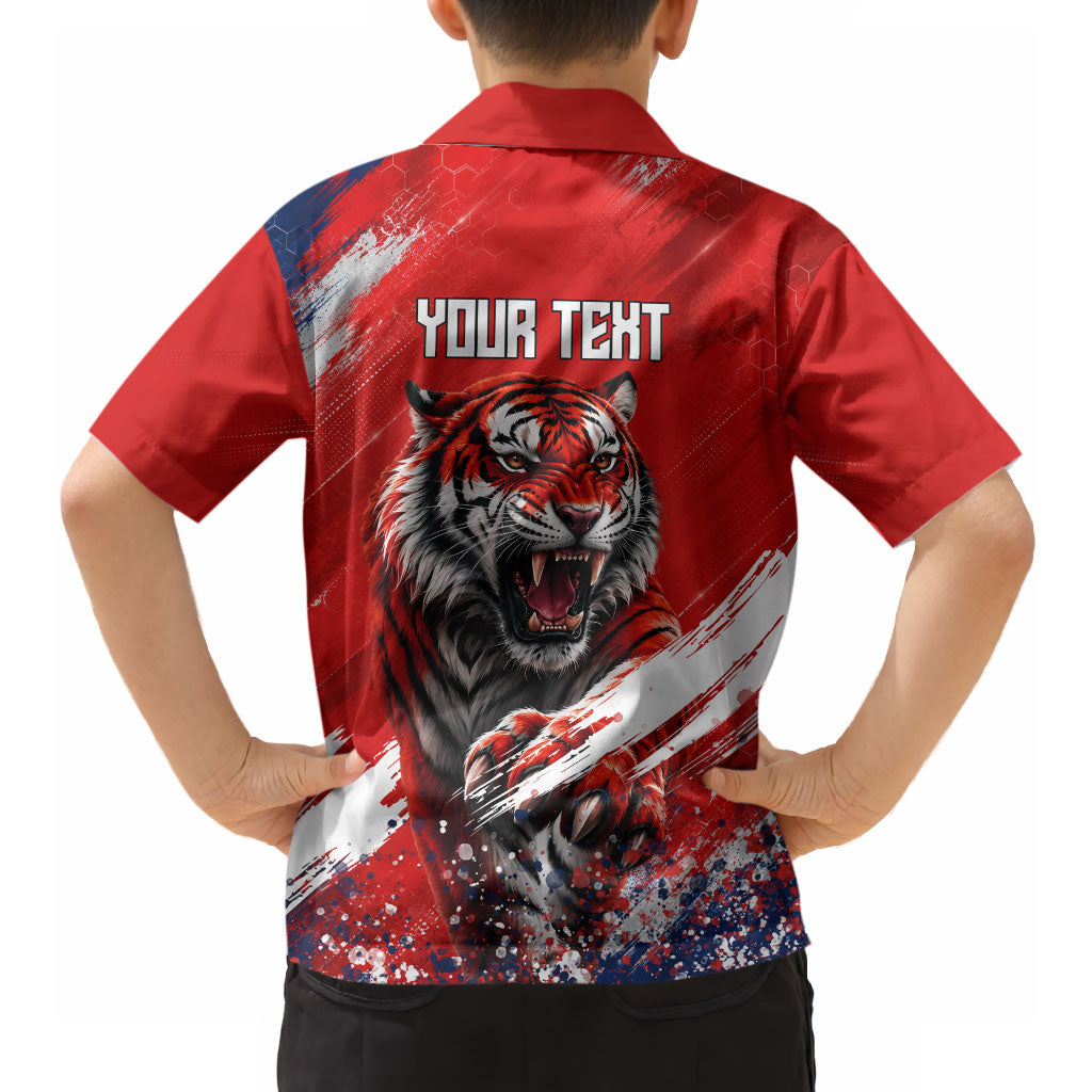 Personalized Taegeuk Warriors Korean Tiger Football Hawaiian Shirt South Korean Tiger Soccer Ball Flag
