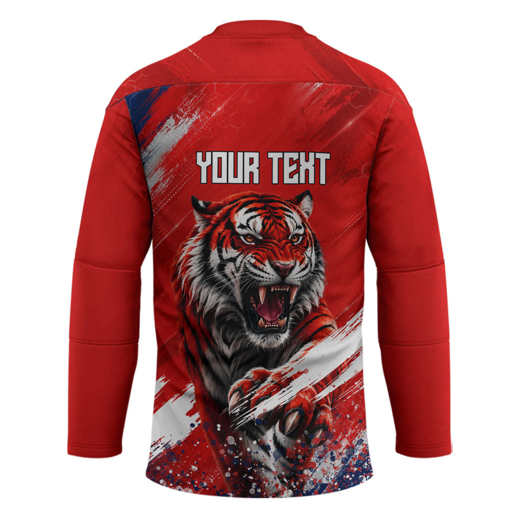 Personalized Taegeuk Warriors Korean Tiger Football Hockey Jersey South Korean Tiger Soccer Ball Flag