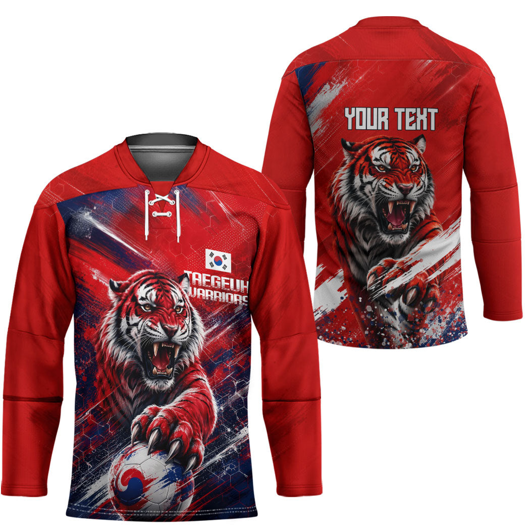 Personalized Taegeuk Warriors Korean Tiger Football Hockey Jersey South Korean Tiger Soccer Ball Flag