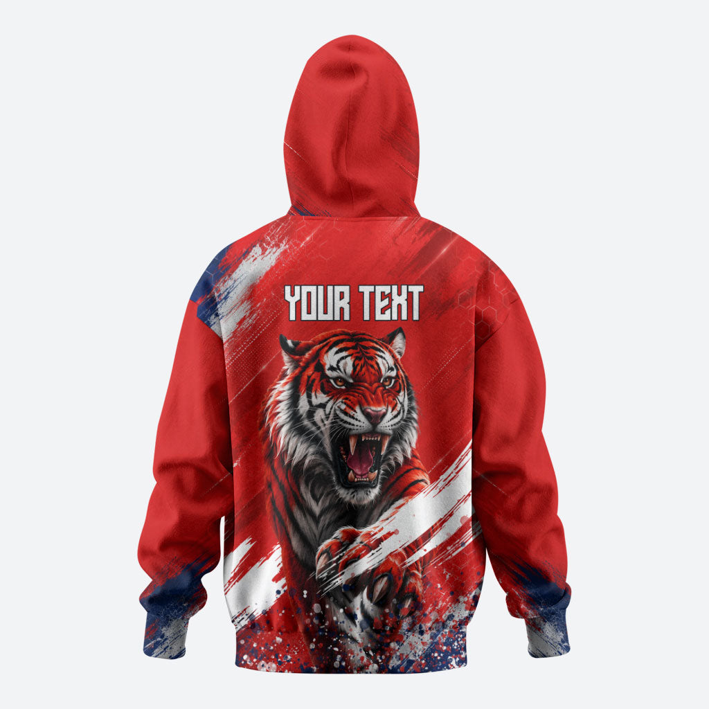 Personalized Taegeuk Warriors Korean Tiger Football Hoodie South Korean Tiger Soccer Ball Flag