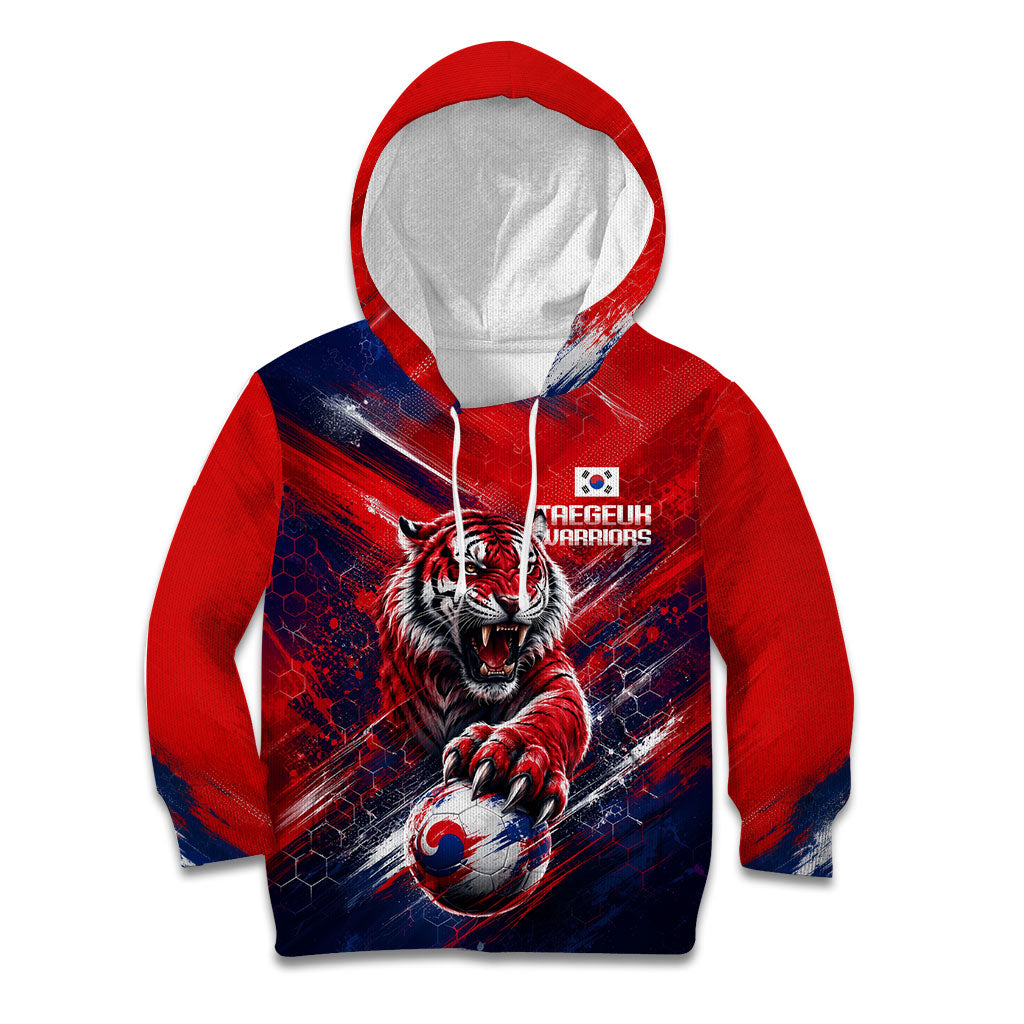 Personalized Taegeuk Warriors Korean Tiger Football Kid Hoodie South Korean Tiger Soccer Ball Flag