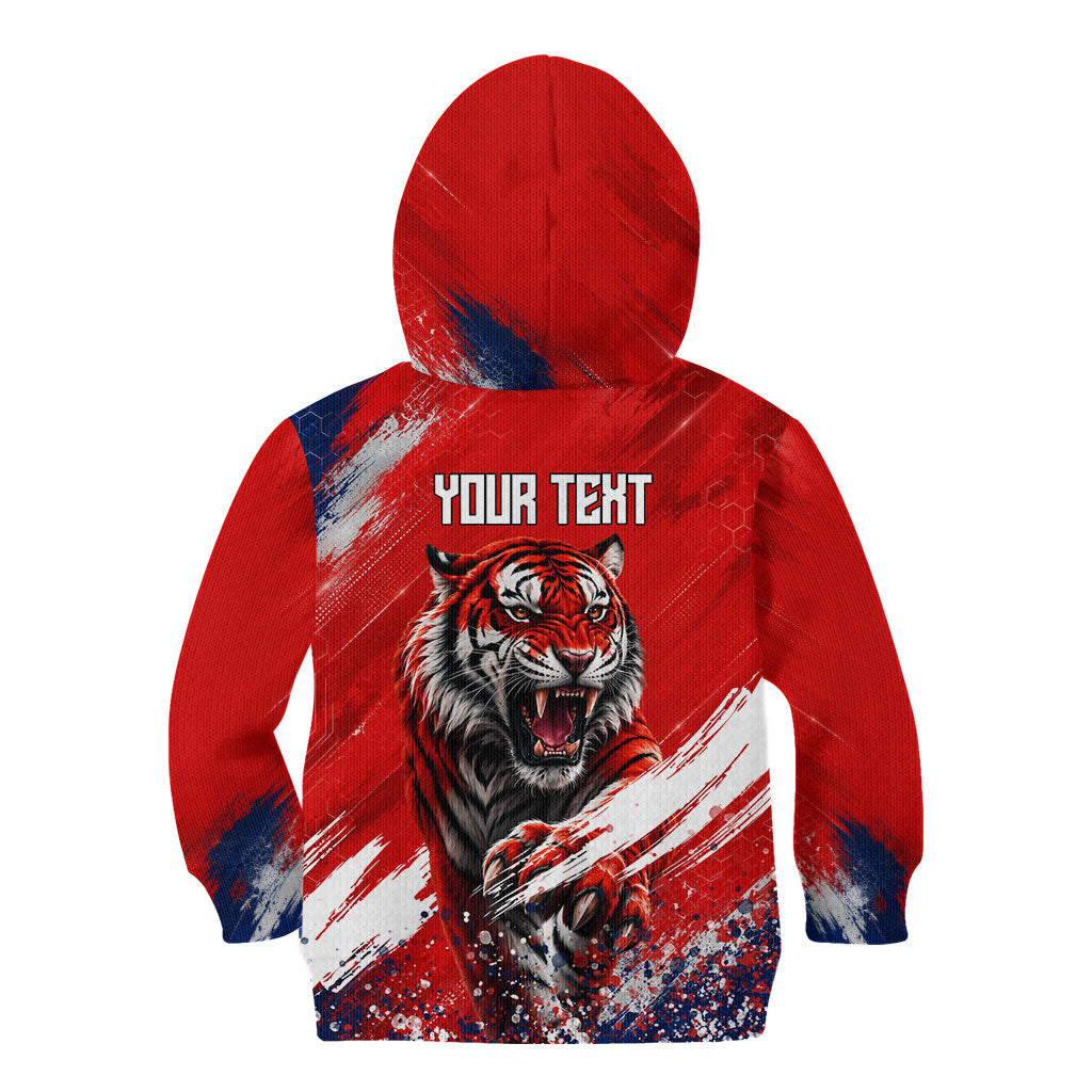 Personalized Taegeuk Warriors Korean Tiger Football Kid Hoodie South Korean Tiger Soccer Ball Flag