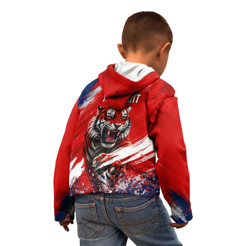 Personalized Taegeuk Warriors Korean Tiger Football Kid Hoodie South Korean Tiger Soccer Ball Flag