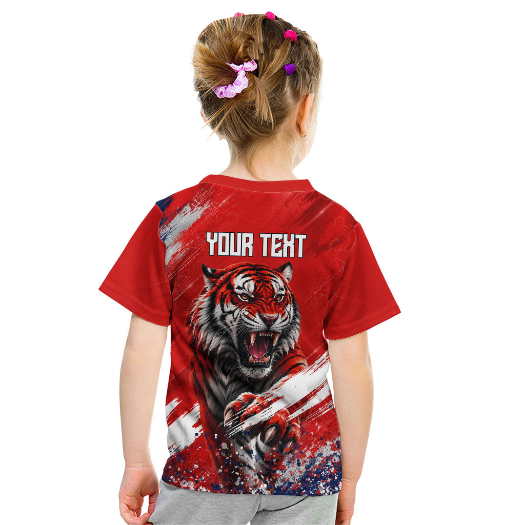 Personalized Taegeuk Warriors Korean Tiger Football Kid T Shirt South Korean Tiger Soccer Ball Flag