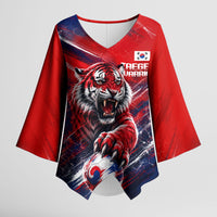 Personalized Taegeuk Warriors Korean Tiger Football Kimono Sleeve Blouse South Korean Tiger Soccer Ball Flag