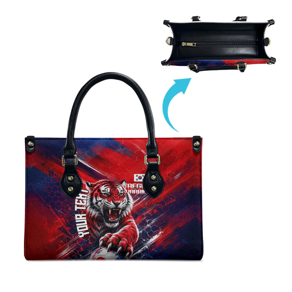 Personalized Taegeuk Warriors Korean Tiger Football Leather Bag South Korean Tiger Soccer Ball Flag