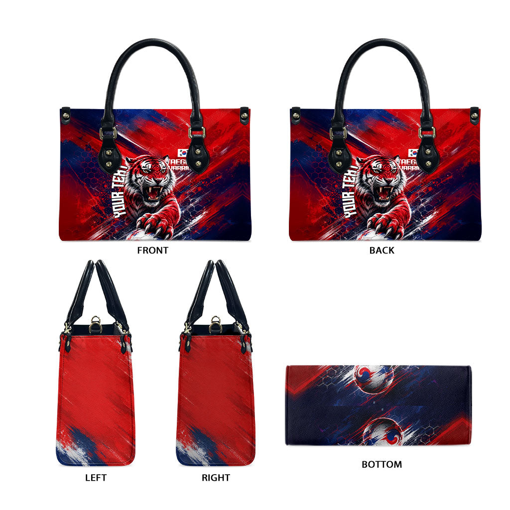 Personalized Taegeuk Warriors Korean Tiger Football Leather Bag South Korean Tiger Soccer Ball Flag