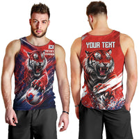 Personalized Taegeuk Warriors Korean Tiger Football Men Tank Top South Korean Tiger Soccer Ball Flag