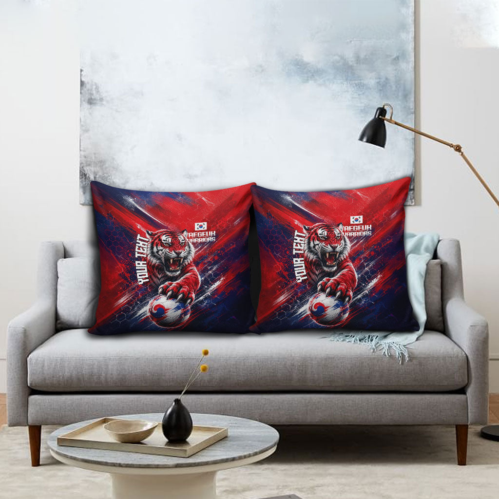 Personalized Taegeuk Warriors Korean Tiger Football Pillow Cover South Korean Tiger Soccer Ball Flag