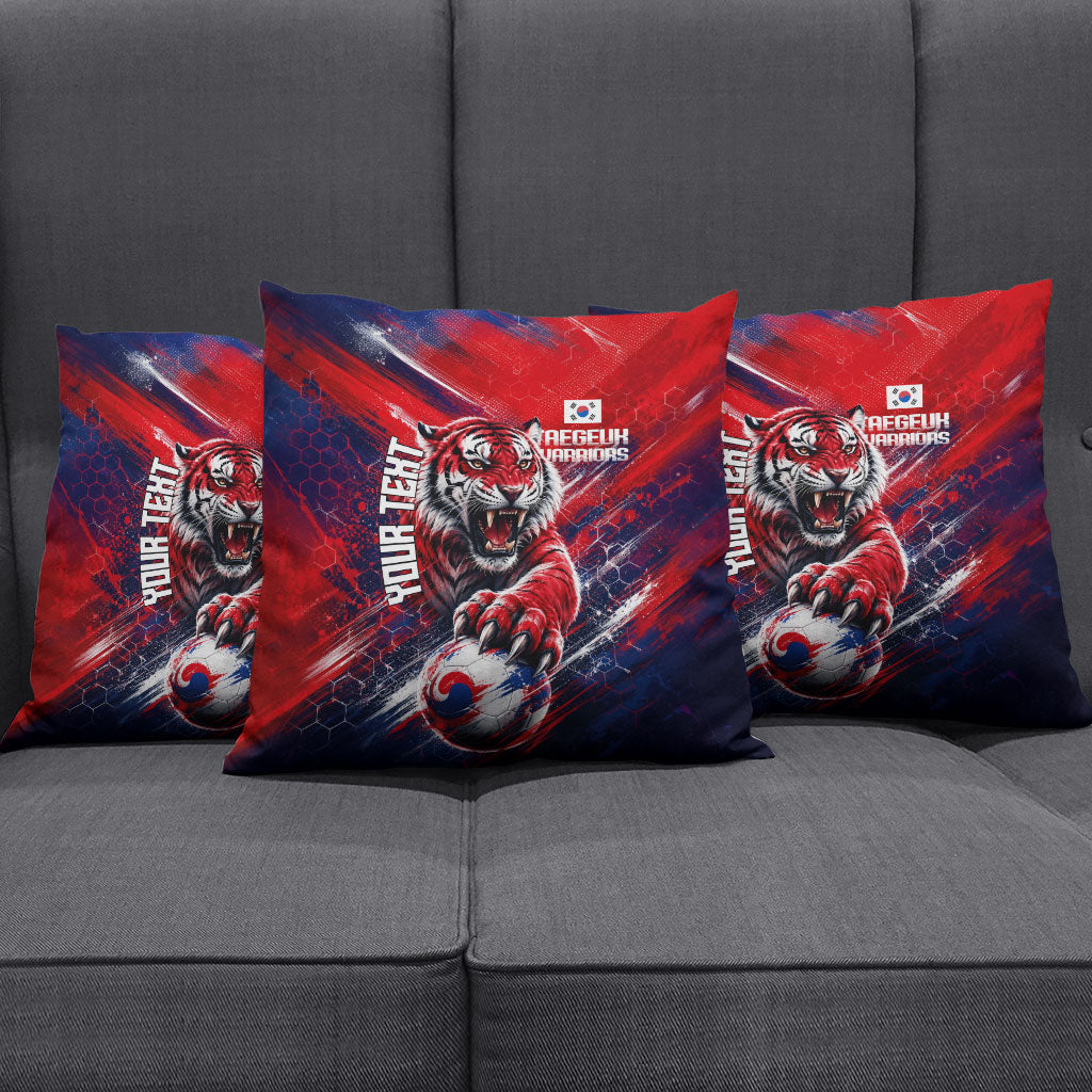 Personalized Taegeuk Warriors Korean Tiger Football Pillow Cover South Korean Tiger Soccer Ball Flag