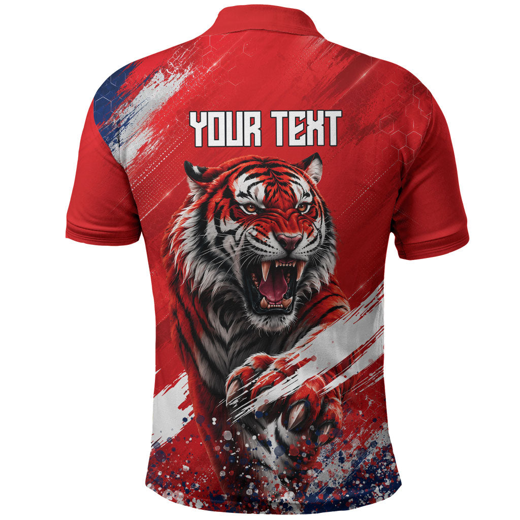 Personalized Taegeuk Warriors Korean Tiger Football Polo Shirt South Korean Tiger Soccer Ball Flag