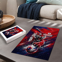 Personalized Taegeuk Warriors Korean Tiger Football Puzzle South Korean Tiger Soccer Ball Flag