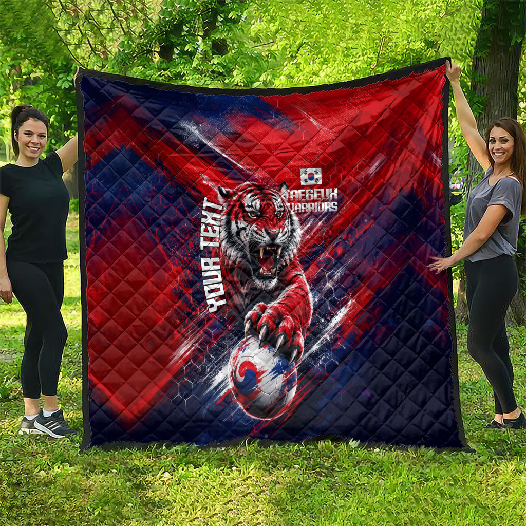 Personalized Taegeuk Warriors Korean Tiger Football Quilt South Korean Tiger Soccer Ball Flag