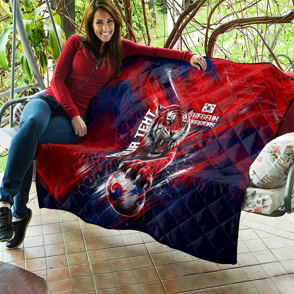 Personalized Taegeuk Warriors Korean Tiger Football Quilt South Korean Tiger Soccer Ball Flag