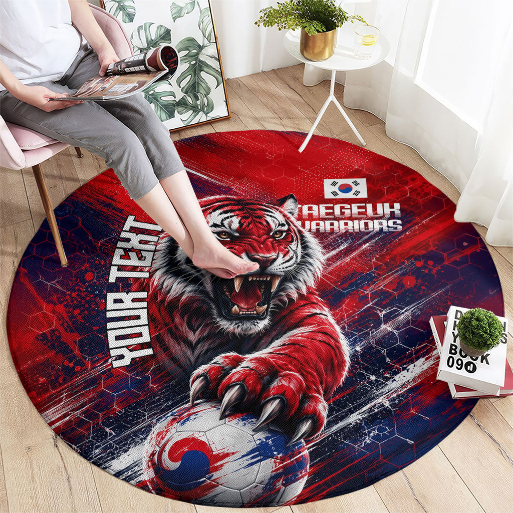 Personalized Taegeuk Warriors Korean Tiger Football Round Carpet South Korean Tiger Soccer Ball Flag