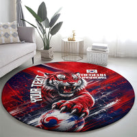 Personalized Taegeuk Warriors Korean Tiger Football Round Carpet South Korean Tiger Soccer Ball Flag