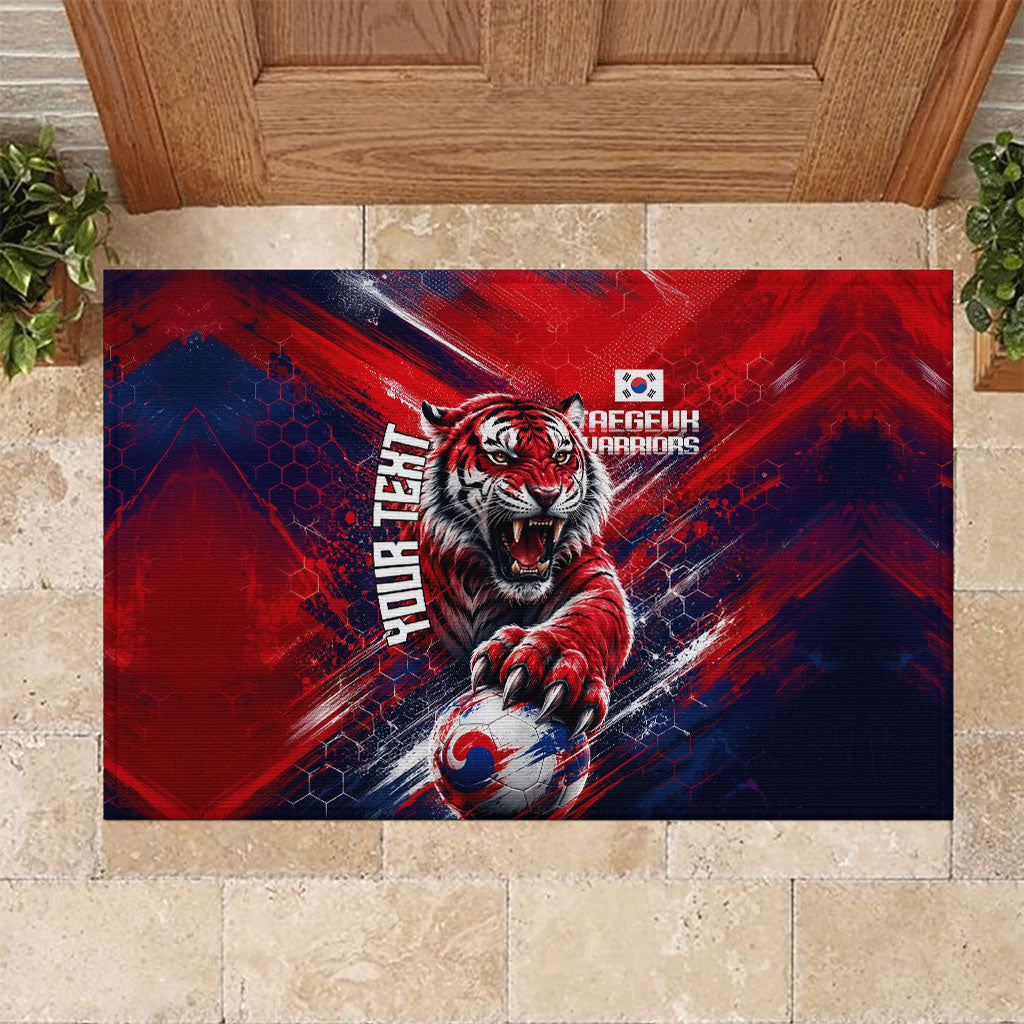 Personalized Taegeuk Warriors Korean Tiger Football Rubber Doormat South Korean Tiger Soccer Ball Flag