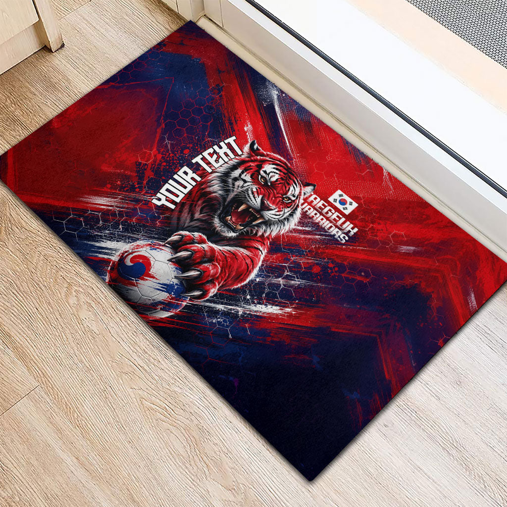Personalized Taegeuk Warriors Korean Tiger Football Rubber Doormat South Korean Tiger Soccer Ball Flag