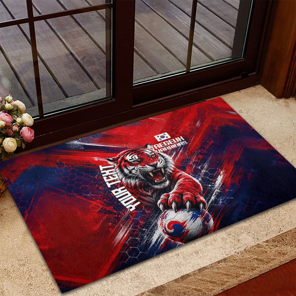 Personalized Taegeuk Warriors Korean Tiger Football Rubber Doormat South Korean Tiger Soccer Ball Flag