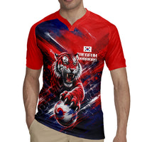 Personalized Taegeuk Warriors Korean Tiger Football Rugby Jersey South Korean Tiger Soccer Ball Flag