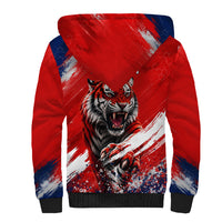Personalized Taegeuk Warriors Korean Tiger Football Sherpa Hoodie South Korean Tiger Soccer Ball Flag