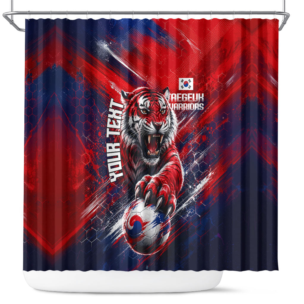 Personalized Taegeuk Warriors Korean Tiger Football Shower Curtain South Korean Tiger Soccer Ball Flag