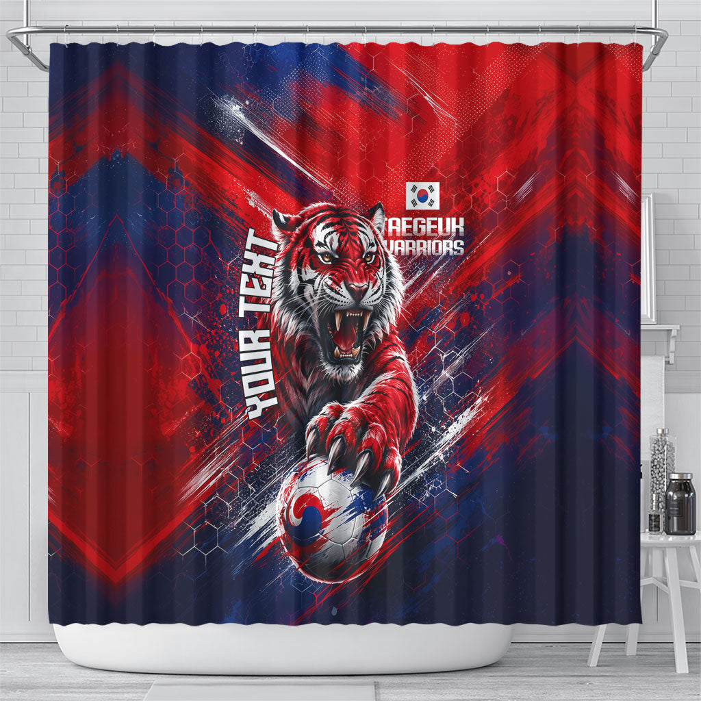 Personalized Taegeuk Warriors Korean Tiger Football Shower Curtain South Korean Tiger Soccer Ball Flag