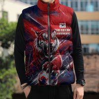 Personalized Taegeuk Warriors Korean Tiger Football Sleeveless Puffer Jacket South Korean Tiger Soccer Ball Flag
