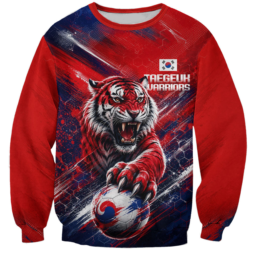 Personalized Taegeuk Warriors Korean Tiger Football Sweatshirt South Korean Tiger Soccer Ball Flag
