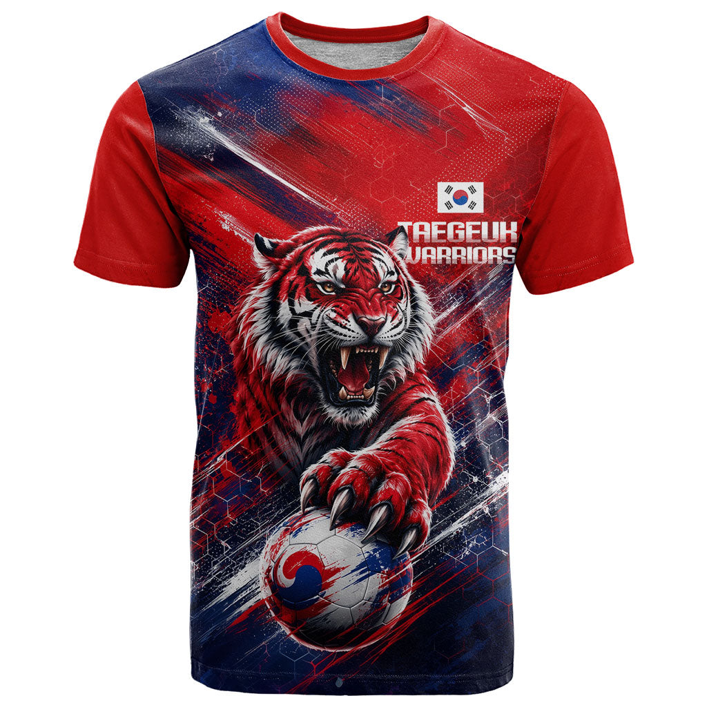 Personalized Taegeuk Warriors Korean Tiger Football T Shirt South Korean Tiger Soccer Ball Flag