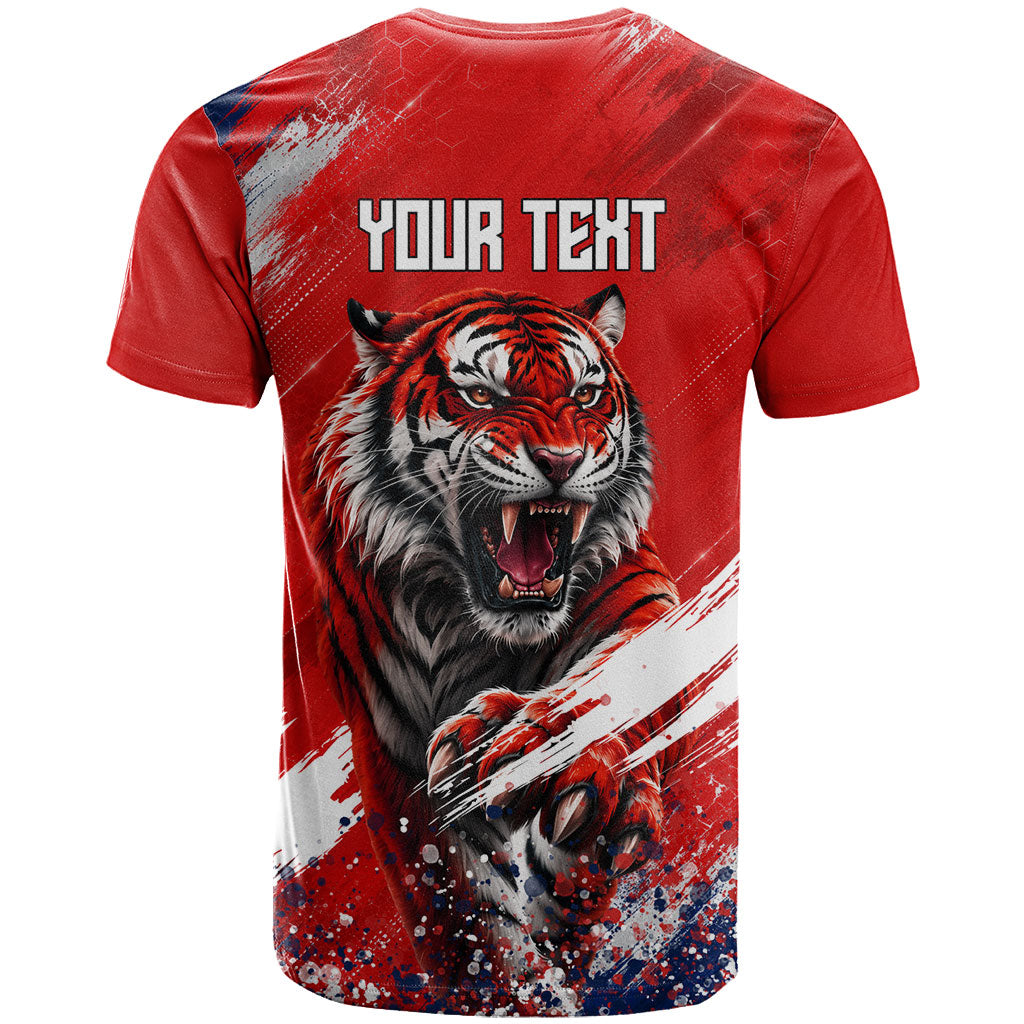 Personalized Taegeuk Warriors Korean Tiger Football T Shirt South Korean Tiger Soccer Ball Flag