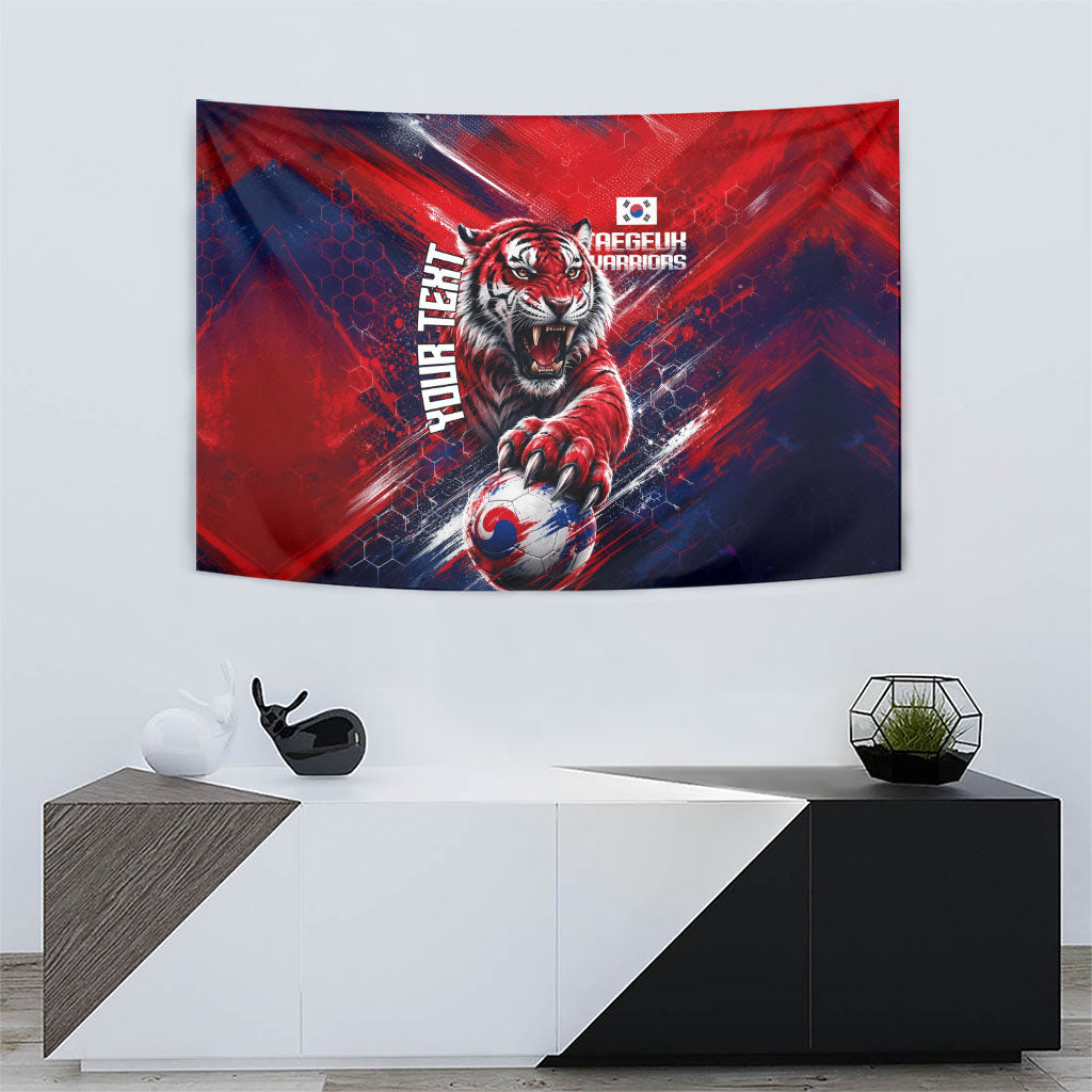 Personalized Taegeuk Warriors Korean Tiger Football Tapestry South Korean Tiger Soccer Ball Flag