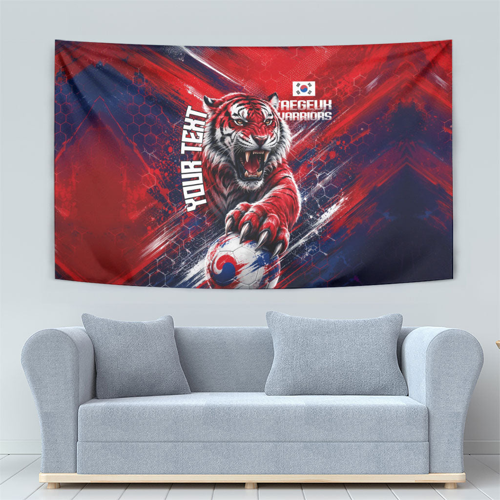 Personalized Taegeuk Warriors Korean Tiger Football Tapestry South Korean Tiger Soccer Ball Flag