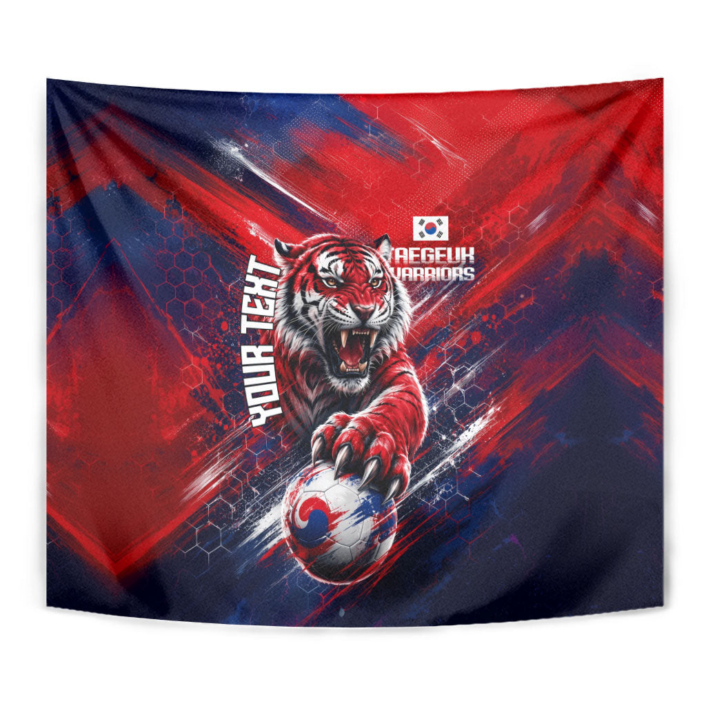 Personalized Taegeuk Warriors Korean Tiger Football Tapestry South Korean Tiger Soccer Ball Flag