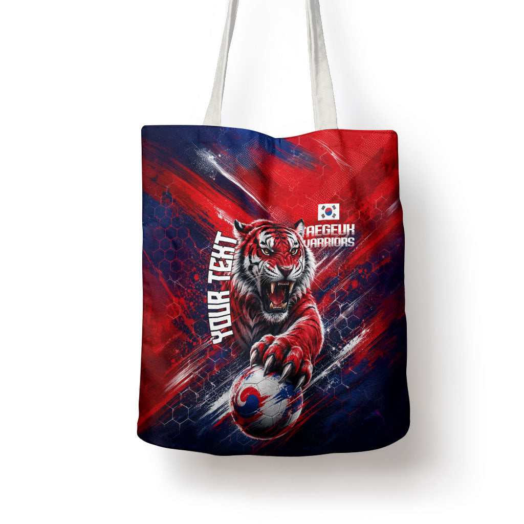 Personalized Taegeuk Warriors Korean Tiger Football Tote Bag South Korean Tiger Soccer Ball Flag
