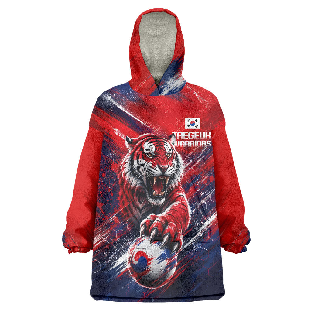 Personalized Taegeuk Warriors Korean Tiger Football Wearable Blanket Hoodie South Korean Tiger Soccer Ball Flag