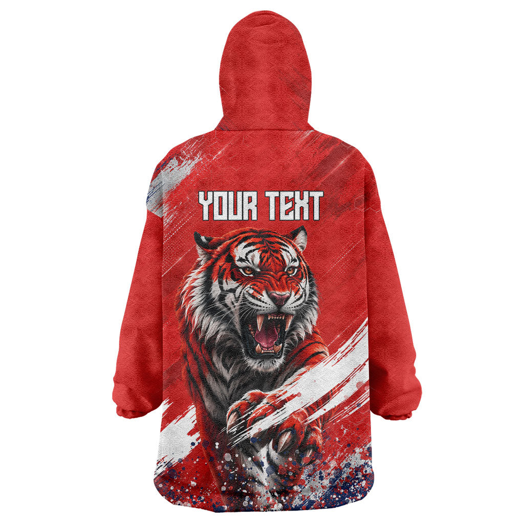 Personalized Taegeuk Warriors Korean Tiger Football Wearable Blanket Hoodie South Korean Tiger Soccer Ball Flag
