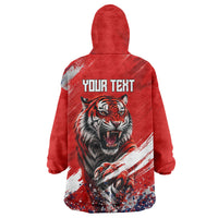 Personalized Taegeuk Warriors Korean Tiger Football Wearable Blanket Hoodie South Korean Tiger Soccer Ball Flag